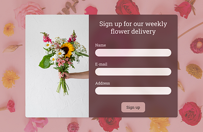 Sign up UI - Flower Store Delivery - UI Daily 001 flower store sign up ui ui daily