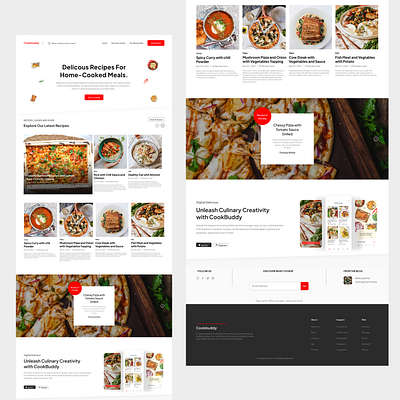 Cookbuddy Landing Page bra ui