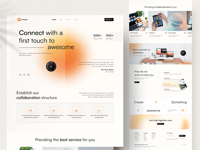Orangely - Digital Agency Website agency clean company profile design digital agency digital creative it consultant modern orange popular portofolio profile web service studio web company