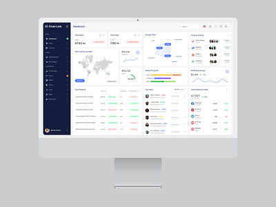 Chain Link branding dashboard design graphic design ui ux vector