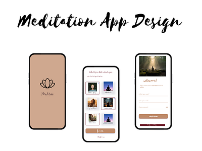 Meditation App Design app design branding design graphic design mobile mobile app mobile app design ui user experience ux