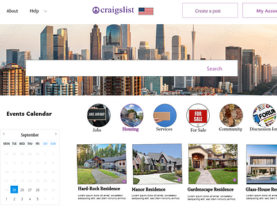 Craigslist Redesign branding craiglist redesign graphic design redesign ui user experience ux web web app web design