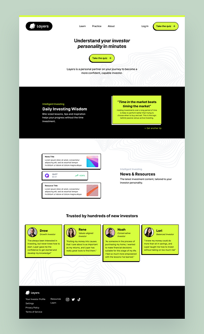 Blocky Responsive Website Design blocky education fluorescent investing responsive untitled ui ux design visibility