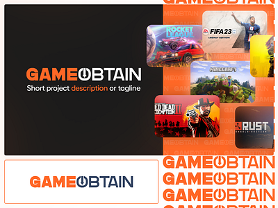 GameObtain Logo & Thumbnail branding game graphic design logo socialmedia thumbnail ui vector