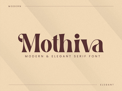 Mothiva Elegant Serif Font design display ligature lowercase serif typeface typography uppercase vintage