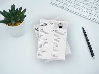 ElevatePro Resume Design clean corprate cv graphic design interview job minimalist modern resume professional resume resume template self branding