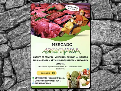 Flayer realizado para Mercado Azcuenaga graphic design