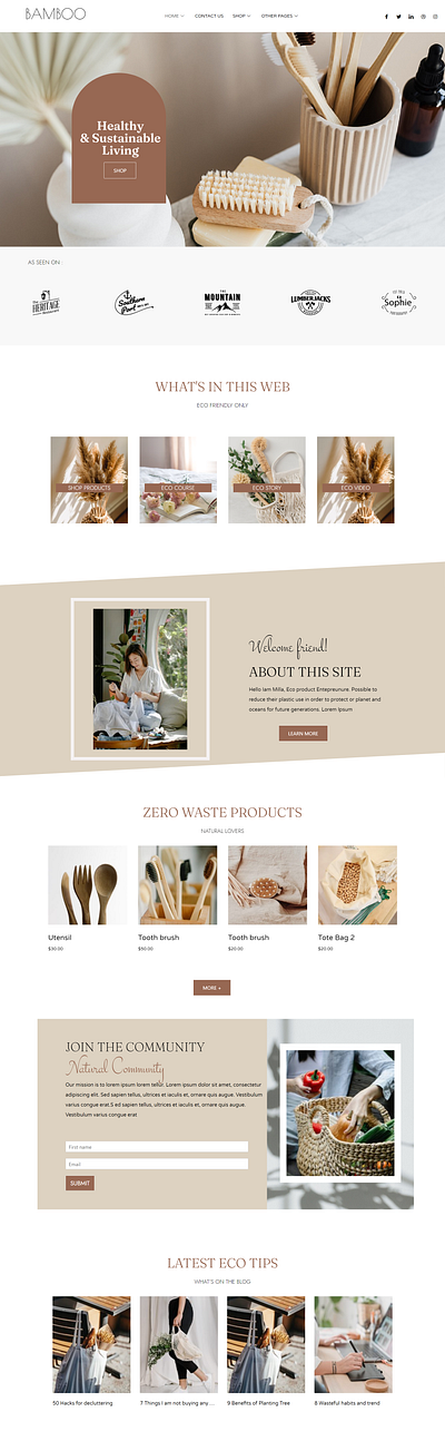 Bamboo Website astra theme elementor kit website elementor website