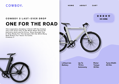Cowboy UI branding cycle figma graphic design homepage purple ui ux web design website