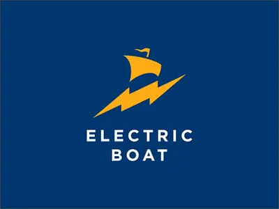 Electric Boat boat bolt branding design electric graphic design icon lightning logo logos ocean sea ship simple thunder