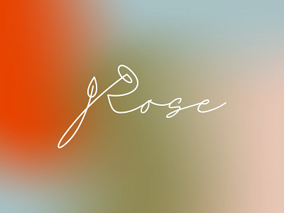 Rose beauty branding design flower gradient graphic design icon logo logos logotype rose simple typemark wordmark