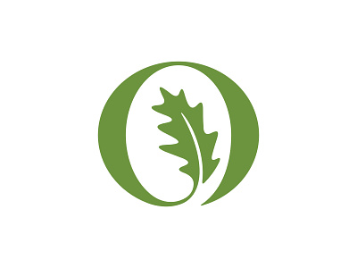 O for Oak branding design graphic design green icon leaf letter o lettermark logo logos logotype oak simple vector wordmark