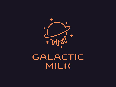 Galactic Milk branding cow design galactic graphic design icon logo logos milk planet simple space vector
