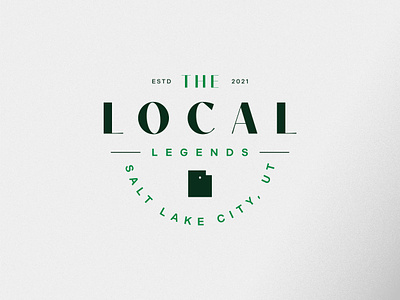 The Local Legends badge brand branding design green legend local legends logo logos minimal salt lake city slc south southwest usa utah west