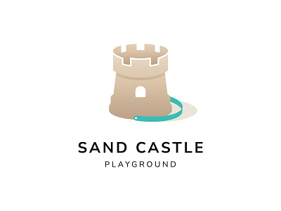 Sand Castle Playground beach branding castle design fun graphic design icon illustration kids logo logos play playground sand simple vector