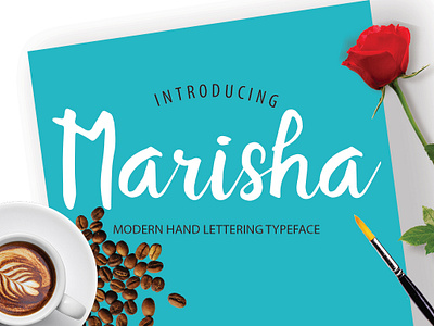 Marisha Script Font brush brush script design font illustration lettering logo script typeface ui