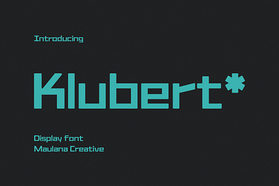 Klubert Display Sans Fonts animation branding font fonts graphic design logo nostalgic