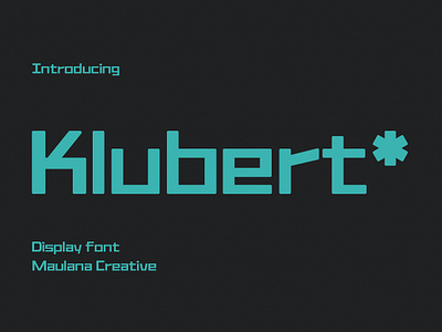 Klubert Display Sans Fonts animation branding font fonts graphic design logo nostalgic