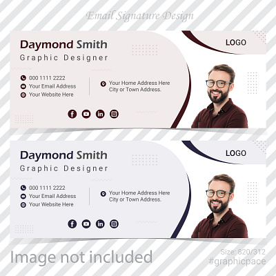 Email Signature Design Template 3d animation app branding design email email signature design email signatures graphic design illustration logo signature designs ui vector