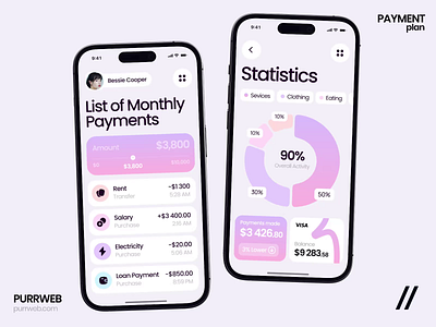 Payment Plan Mobile iOS App android animation app design app interaction dashboard design design ui finance fintech interaction interface ios mobile mobile app mobile ui payment statistics ui ux