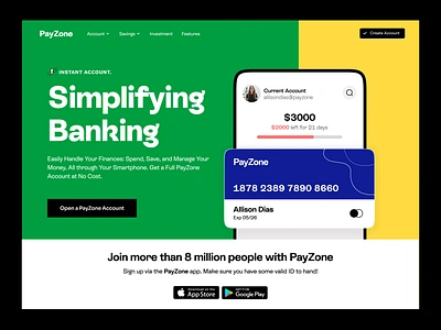 Payments App - Landing Page akudo bharatpe chqbook cred fi fintech saas fyp jupiter lending tech mobikwik moneyhop neobanking onecard paytm phonepe slice teen payments app ui ux web design