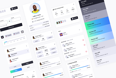 Bookr Design system app design system fantasy sports mobile product sports ui ux