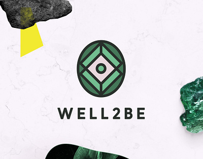 WELL2BE brand branding design graphic design health logo logo mark logo type visual identity wellness