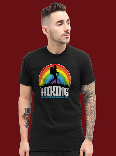 Hiking T shirt Design branding design graphic design illustration logo sports t shirt design t shirt vector