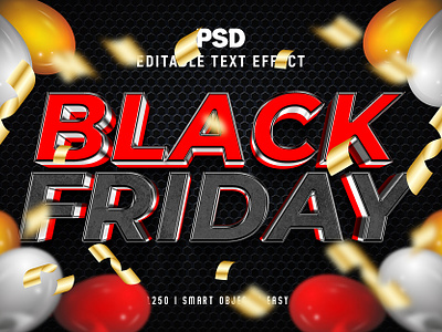 Black Friday 3D Editable Text Effect Style 3d text action black friday text new text effect photshop ps psd text effect text effect text effect style