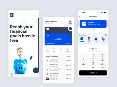 Finance mobile app finance app mobile app design mobile banking send money ui uiux design ux design