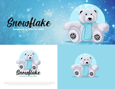 Snowflake Logo branding character design design graphic design illustration logo snow snowflake teddy bear
