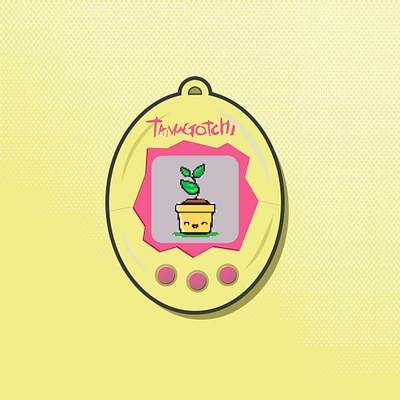 Tamagotchi Plant 8bit cartoon cute design game graphic design illustration japanese kawaii tamagotchi toy