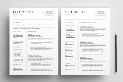 Professional Resume CV resume bundle