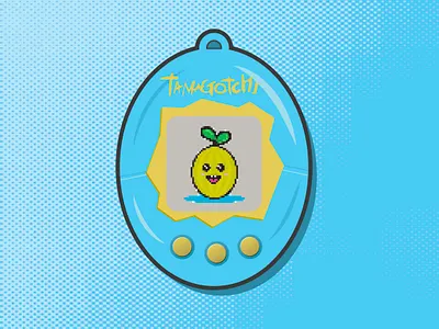 Tamagotchi Watermelon 8bit cartoon cute design game graphic design illustration japanese kawaii tamagotchi toy