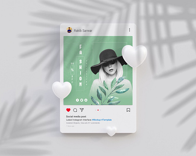 Minimal Fashion Social Media Template facebook post fashion instagram post minimal minimalist model social media template