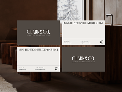 Clark&Co. Business cards branding business cards cards contacts furniture graphic design logo luxury furniture