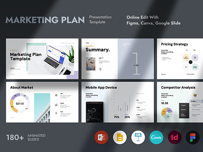 Marketing Plan Presentation annual report business plan business presentation business prosal canva presentation canva template creative clean corporate design figma presentation indesign template marketing growth marketing plan marketing presentation pitch deck powerpoint pptx