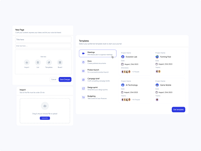 Journaling Component clean component journal ui