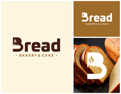 Bread Bakery Cake Wordmark Minimalist Logo bake baker bakery branding bread cake creative design food graphic design lettering logo logo design logotype minimalist pastry text typeface typography wordmark