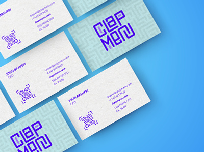ClapMenu — Business Card branding business card logo qr code typography