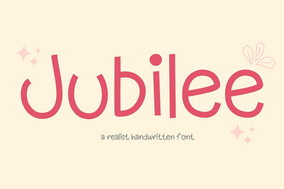 Jubilee : a realist handwritten font cute fonts decorate font display font font hand writing font handwritten font kids font realistic font