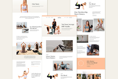 The Blend Website Screens graphic design site ui website wellness