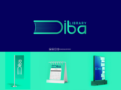 Diba library logo design branding graphic design logo
