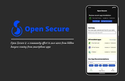 Open Secure - Safety Assistant for Smartphones - UX Case Study amazing designs app application case study figma ui user experience ux ux case study