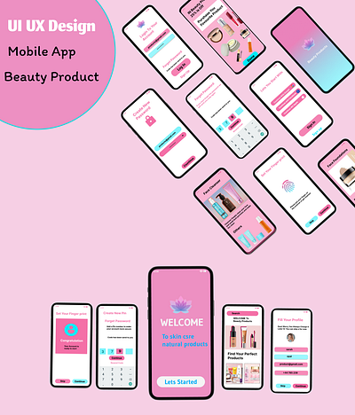 Beauty Products App app app screen beauty products figma mobile app ui ui app design ui mobile app ux