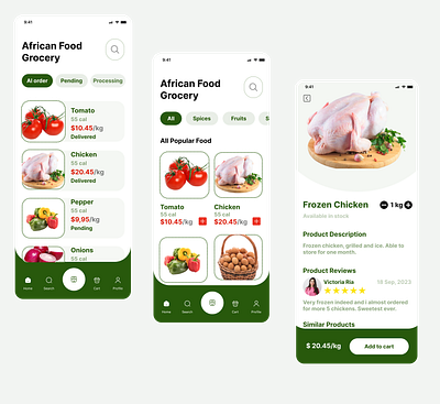 African kitchen app branding graphic design mobile app ui