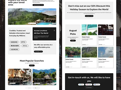 Travel Itinerary Website branding travel travel planning ui ux design visual design web design website