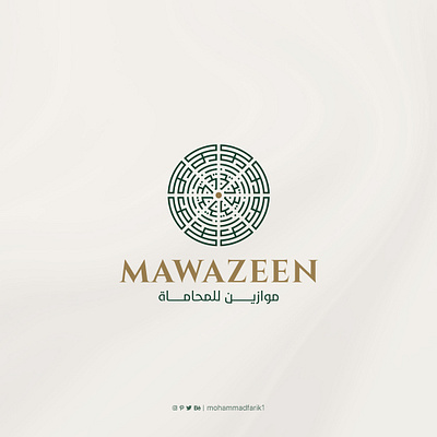 Mawazeen Lawfirm logo design arabic branding design graphic design law branding law logo lawfirm lawfirm brand lawyer logo logo logo design logos mohammadfarik saudi typography visual identity