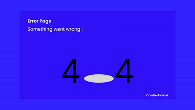 404 Error Page Design 3d 404 pg animation design graphics motion motion graphics ui web web page