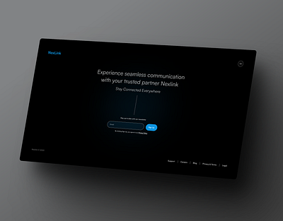 Nexlink Contact page contact dark mode figma landing page ui ux